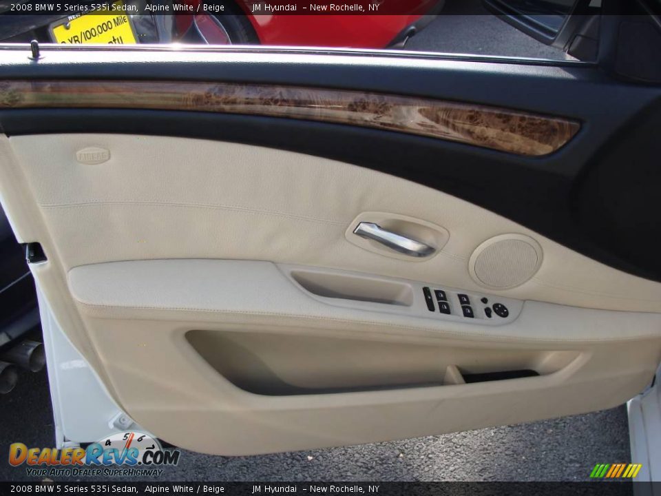 2008 BMW 5 Series 535i Sedan Alpine White / Beige Photo #8