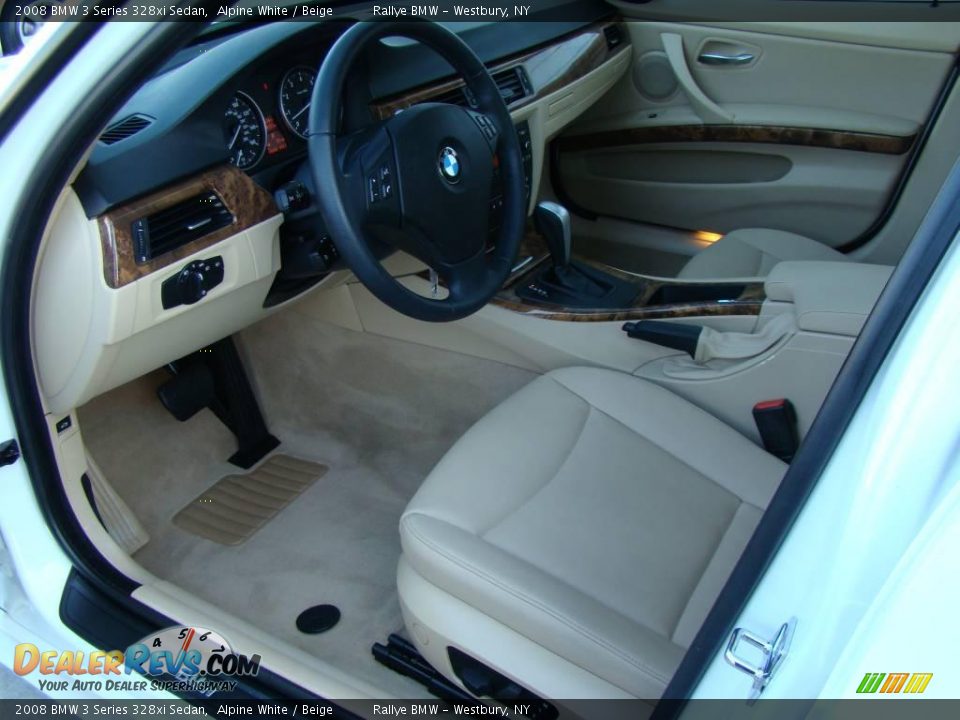 2008 BMW 3 Series 328xi Sedan Alpine White / Beige Photo #10
