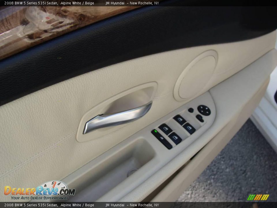 2008 BMW 5 Series 535i Sedan Alpine White / Beige Photo #9