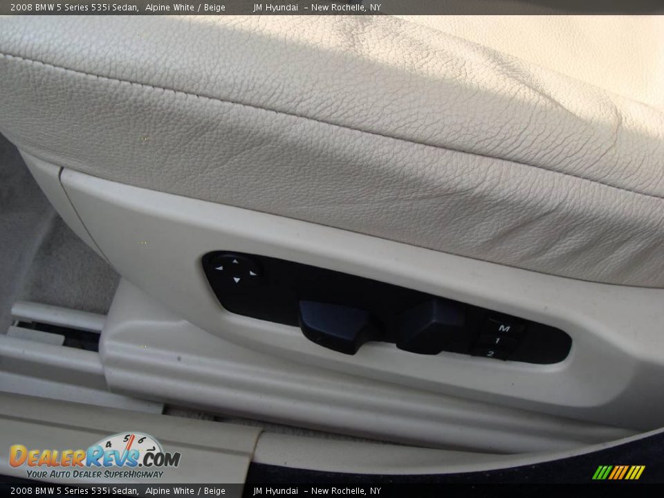 2008 BMW 5 Series 535i Sedan Alpine White / Beige Photo #11