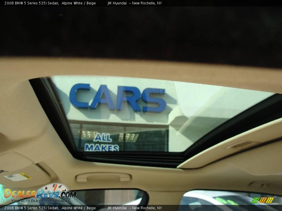 2008 BMW 5 Series 535i Sedan Alpine White / Beige Photo #12