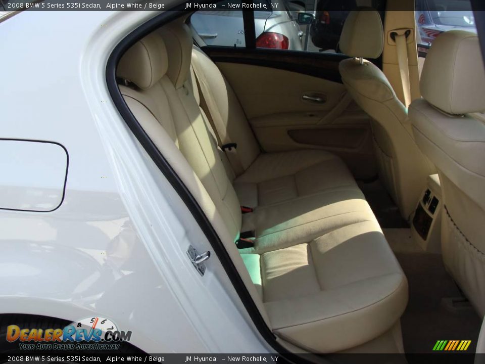 2008 BMW 5 Series 535i Sedan Alpine White / Beige Photo #15