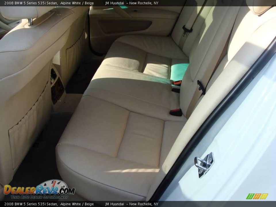 2008 BMW 5 Series 535i Sedan Alpine White / Beige Photo #16