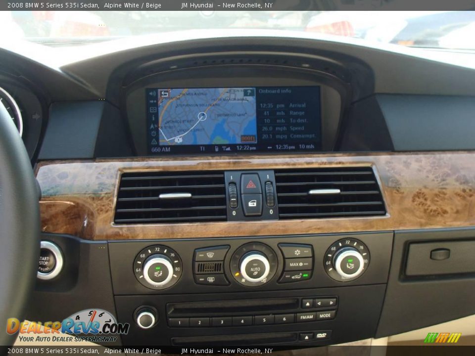 2008 BMW 5 Series 535i Sedan Alpine White / Beige Photo #19
