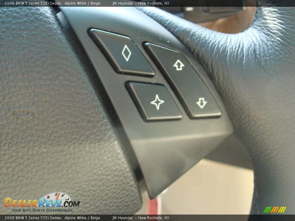 2008 BMW 5 Series 535i Sedan Alpine White / Beige Photo #23