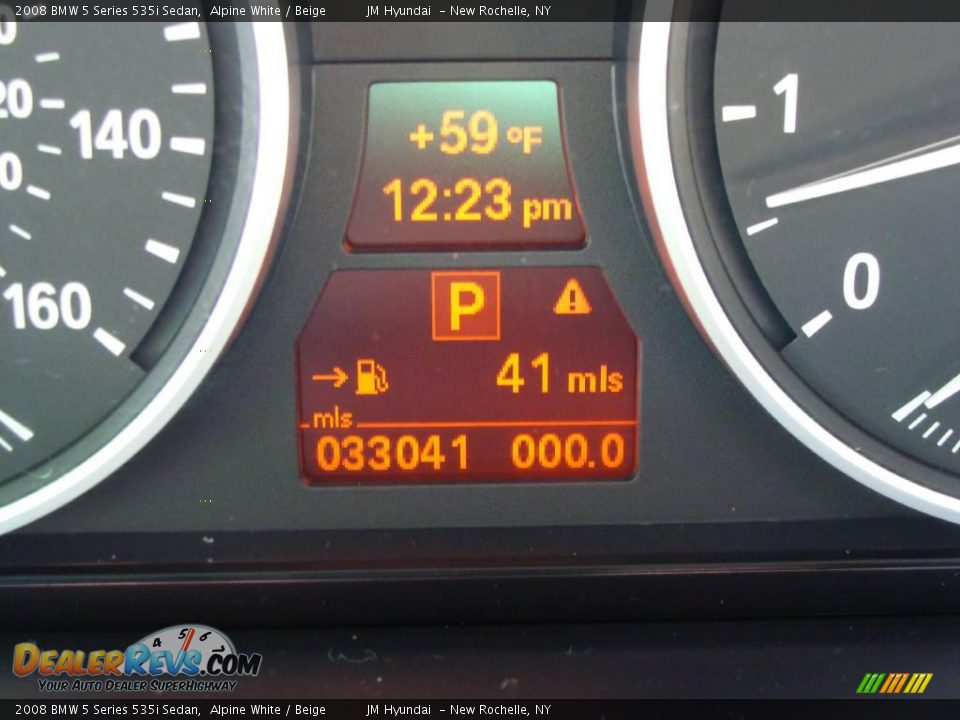 2008 BMW 5 Series 535i Sedan Alpine White / Beige Photo #24