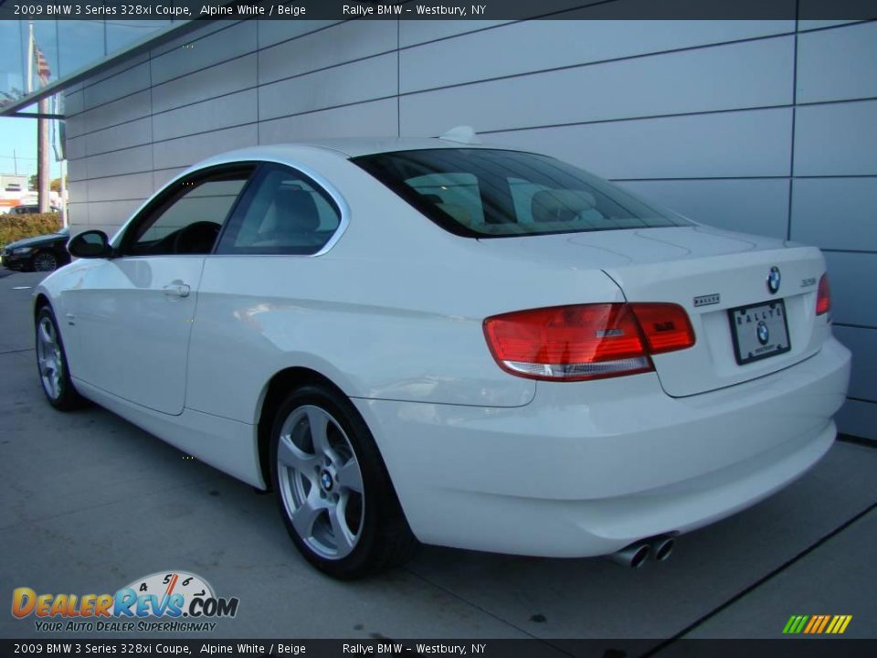 2009 BMW 3 Series 328xi Coupe Alpine White / Beige Photo #3