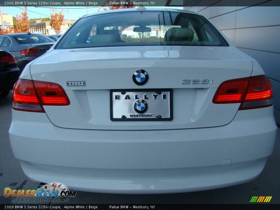 2009 BMW 3 Series 328xi Coupe Alpine White / Beige Photo #4