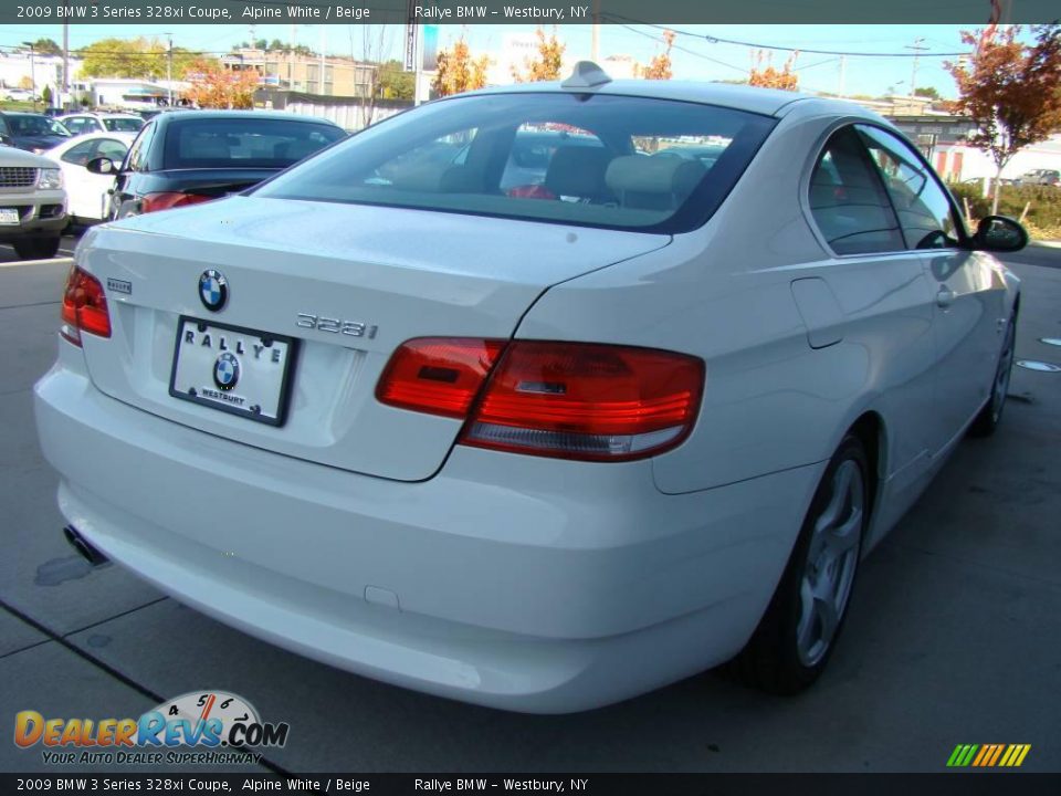 2009 BMW 3 Series 328xi Coupe Alpine White / Beige Photo #5
