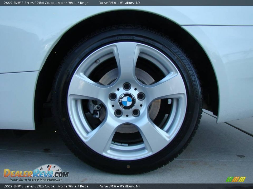 2009 BMW 3 Series 328xi Coupe Alpine White / Beige Photo #6