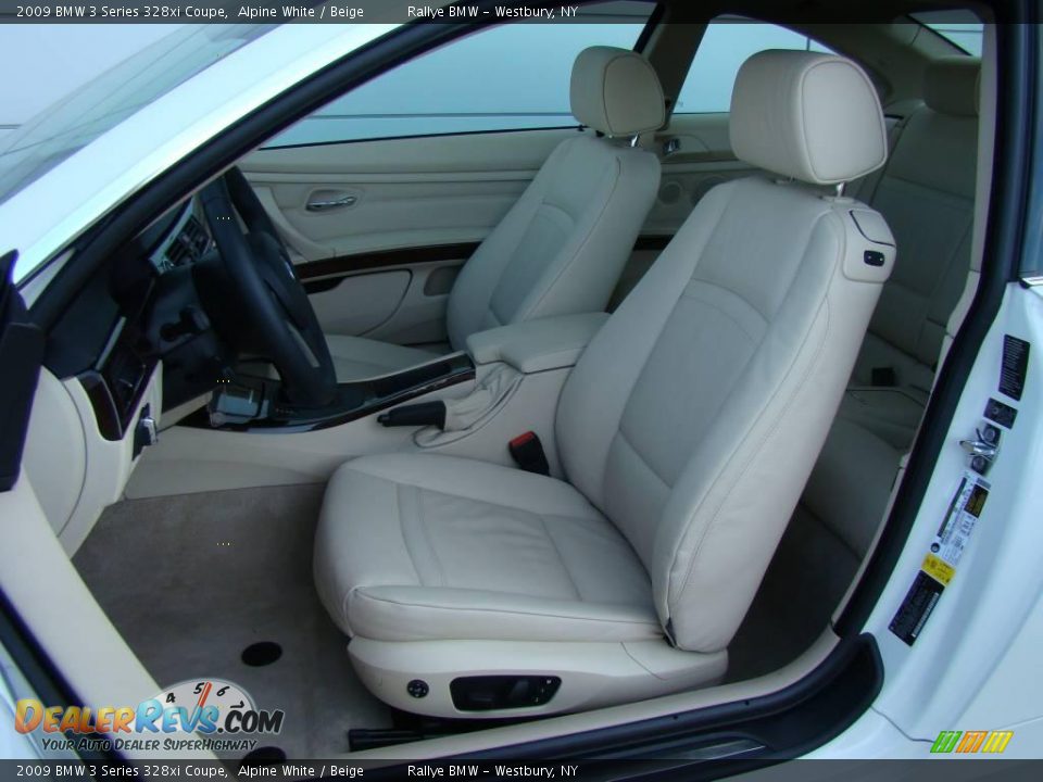 2009 BMW 3 Series 328xi Coupe Alpine White / Beige Photo #8