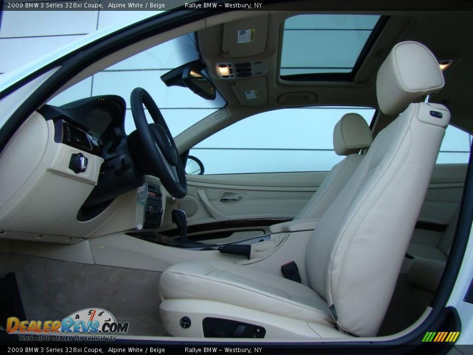 2009 BMW 3 Series 328xi Coupe Alpine White / Beige Photo #9