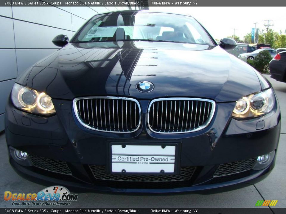 2008 BMW 3 Series 335xi Coupe Monaco Blue Metallic / Saddle Brown/Black Photo #2