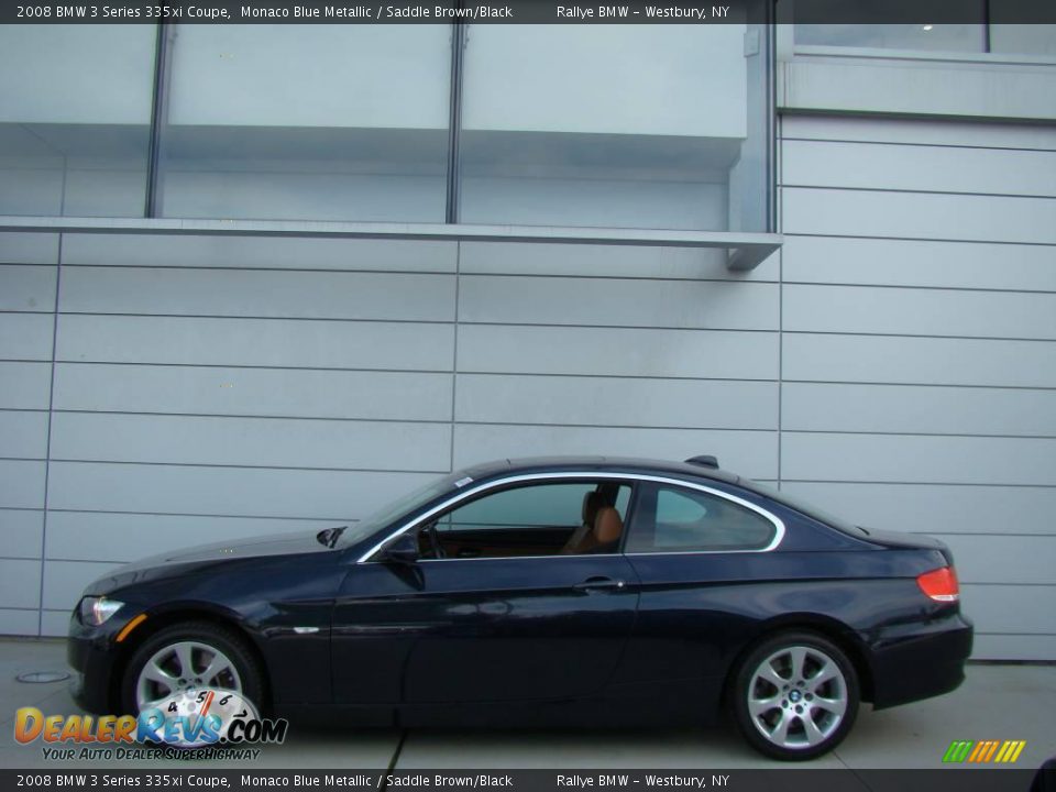 2008 BMW 3 Series 335xi Coupe Monaco Blue Metallic / Saddle Brown/Black Photo #3