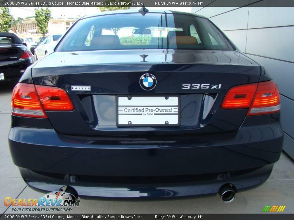 2008 BMW 3 Series 335xi Coupe Monaco Blue Metallic / Saddle Brown/Black Photo #5