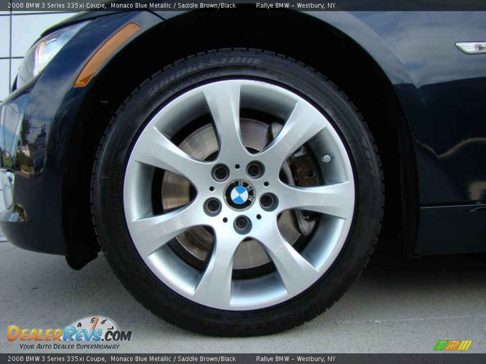 2008 BMW 3 Series 335xi Coupe Monaco Blue Metallic / Saddle Brown/Black Photo #6