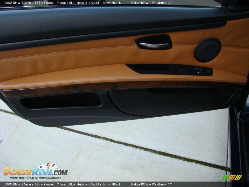 2008 BMW 3 Series 335xi Coupe Monaco Blue Metallic / Saddle Brown/Black Photo #7