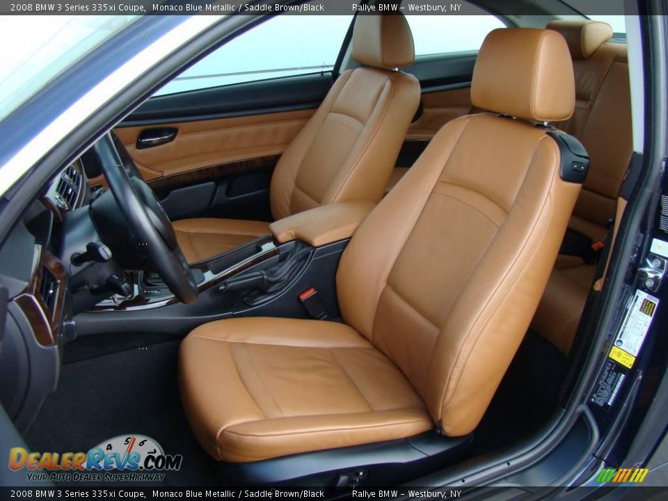 2008 BMW 3 Series 335xi Coupe Monaco Blue Metallic / Saddle Brown/Black Photo #8
