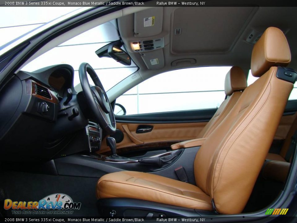 2008 BMW 3 Series 335xi Coupe Monaco Blue Metallic / Saddle Brown/Black Photo #9