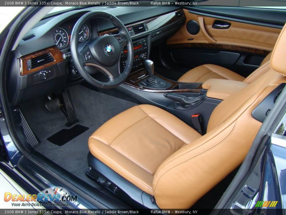 2008 BMW 3 Series 335xi Coupe Monaco Blue Metallic / Saddle Brown/Black Photo #10