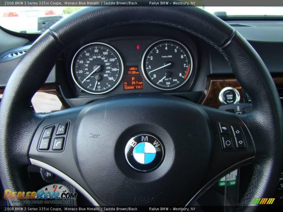 2008 BMW 3 Series 335xi Coupe Monaco Blue Metallic / Saddle Brown/Black Photo #11