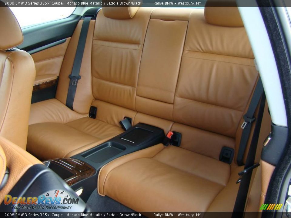 2008 BMW 3 Series 335xi Coupe Monaco Blue Metallic / Saddle Brown/Black Photo #14