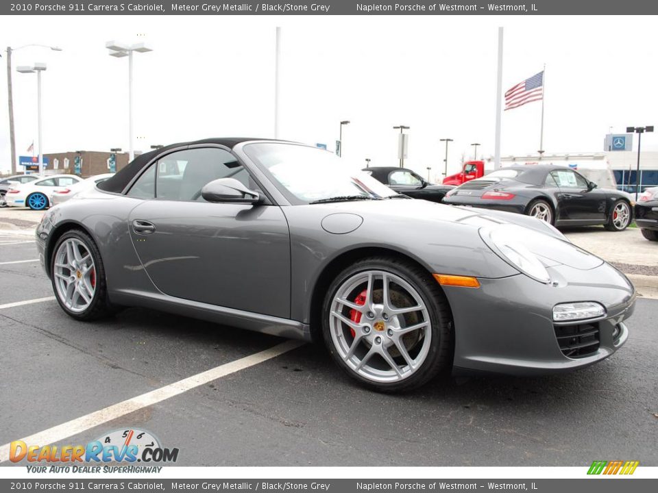 2010 Porsche 911 Carrera S Cabriolet Meteor Grey Metallic / Black/Stone Grey Photo #3