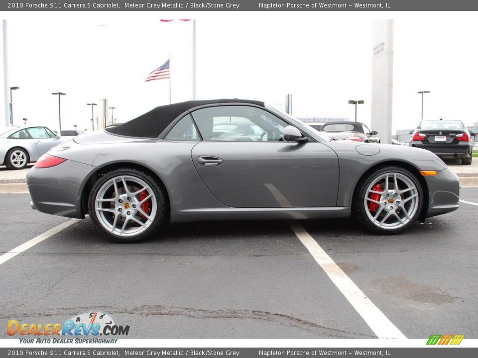 2010 Porsche 911 Carrera S Cabriolet Meteor Grey Metallic / Black/Stone Grey Photo #4