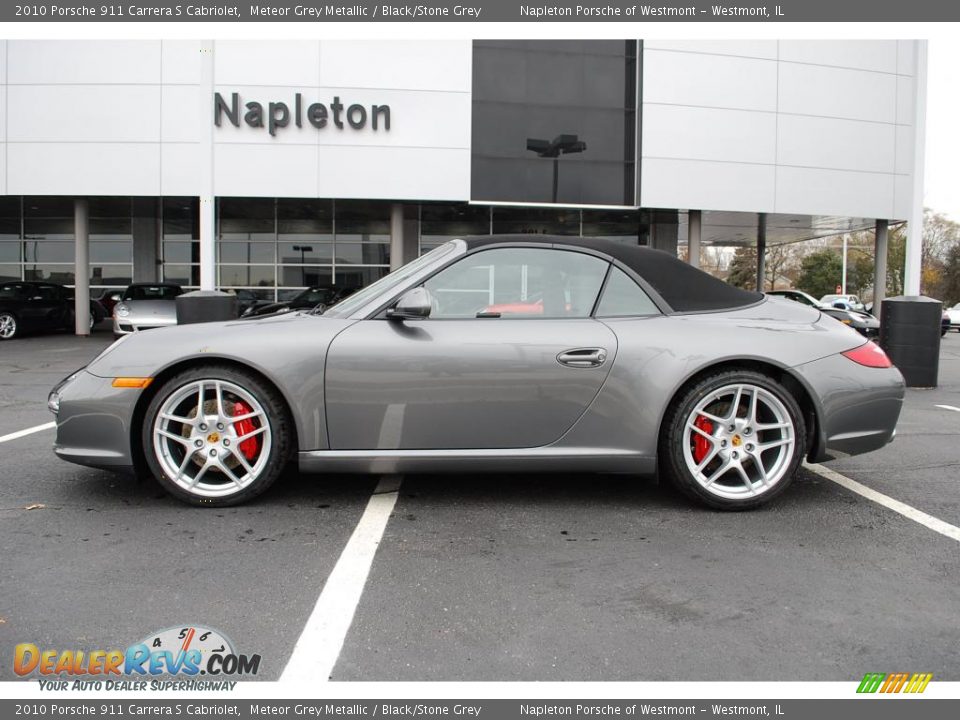 2010 Porsche 911 Carrera S Cabriolet Meteor Grey Metallic / Black/Stone Grey Photo #8