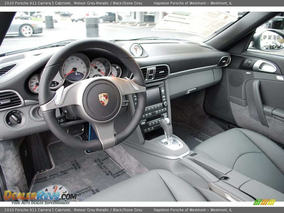 2010 Porsche 911 Carrera S Cabriolet Meteor Grey Metallic / Black/Stone Grey Photo #9