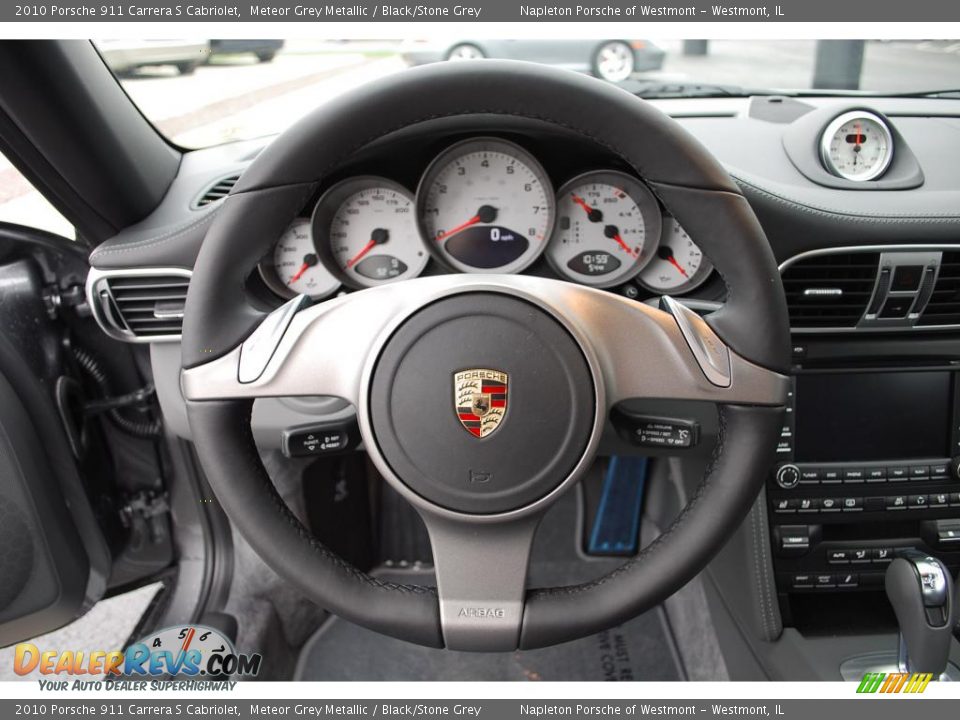2010 Porsche 911 Carrera S Cabriolet Meteor Grey Metallic / Black/Stone Grey Photo #10