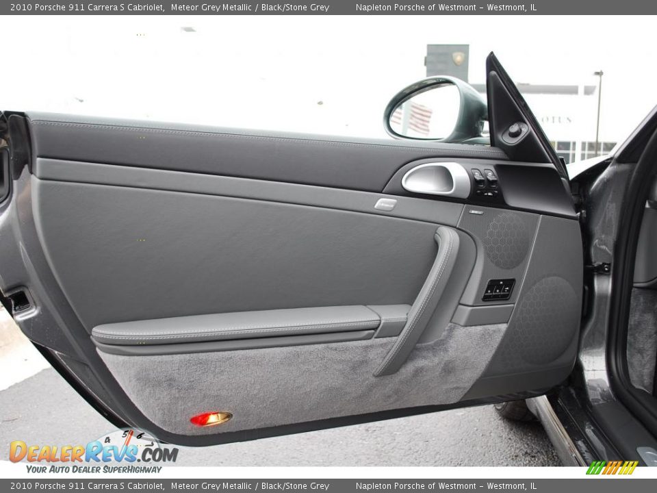 2010 Porsche 911 Carrera S Cabriolet Meteor Grey Metallic / Black/Stone Grey Photo #14