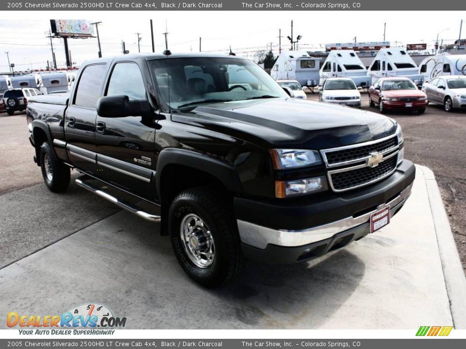 2005 Chevrolet Silverado 2500HD LT Crew Cab 4x4 Black / Dark Charcoal Photo #2
