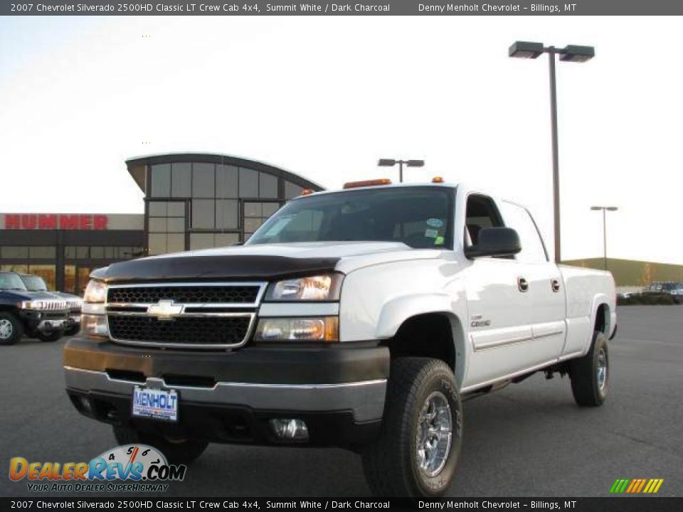 2007 Chevrolet Silverado 2500HD Classic LT Crew Cab 4x4 Summit White / Dark Charcoal Photo #2