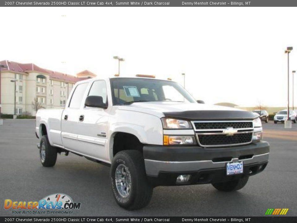 2007 Chevrolet Silverado 2500HD Classic LT Crew Cab 4x4 Summit White / Dark Charcoal Photo #3