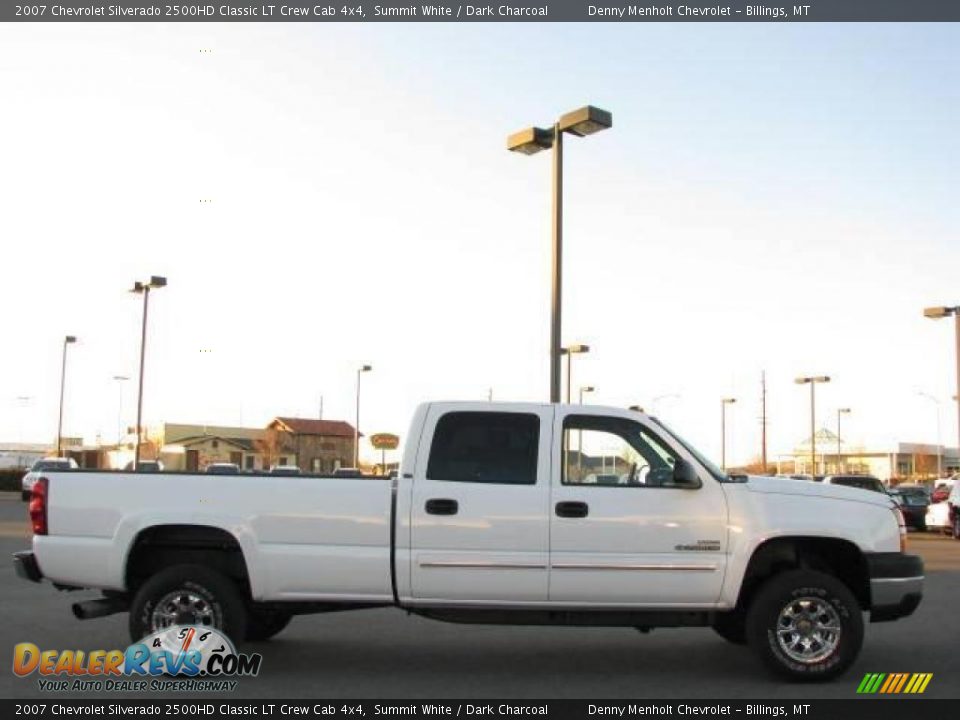 2007 Chevrolet Silverado 2500HD Classic LT Crew Cab 4x4 Summit White / Dark Charcoal Photo #4