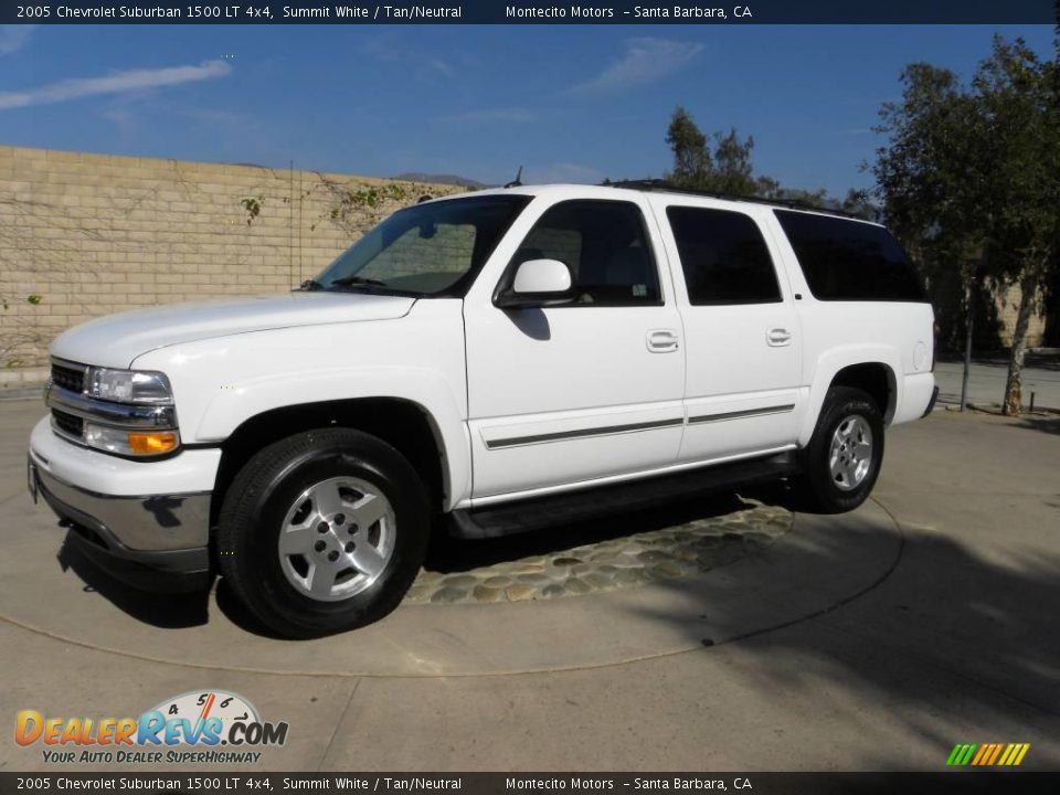 2005 Chevrolet Suburban 1500 LT 4x4 Summit White / Tan/Neutral Photo #3