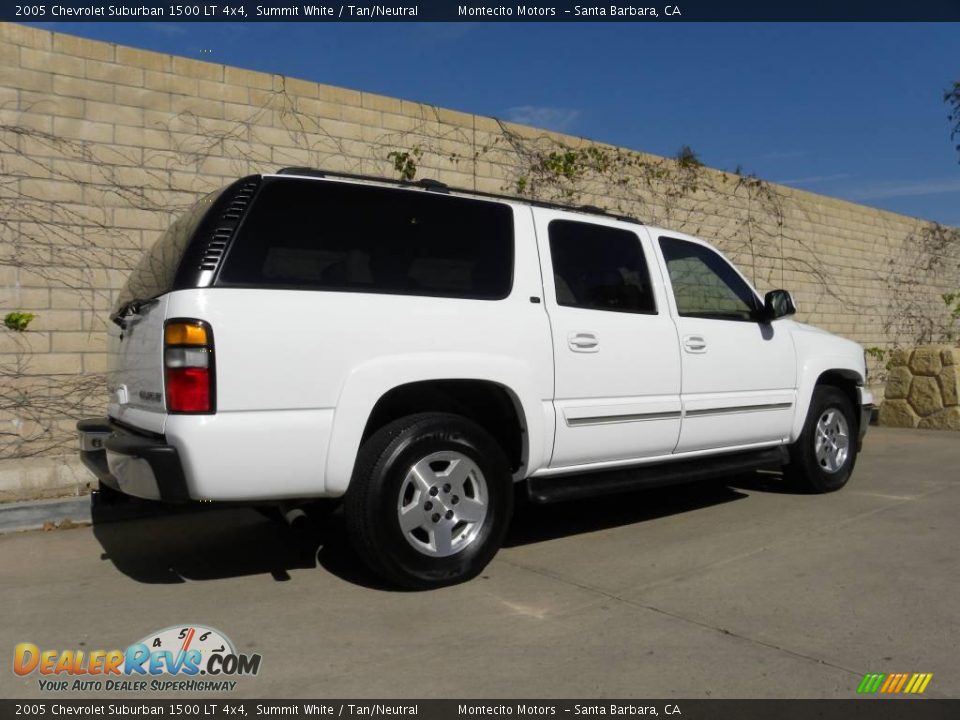 2005 Chevrolet Suburban 1500 LT 4x4 Summit White / Tan/Neutral Photo #5