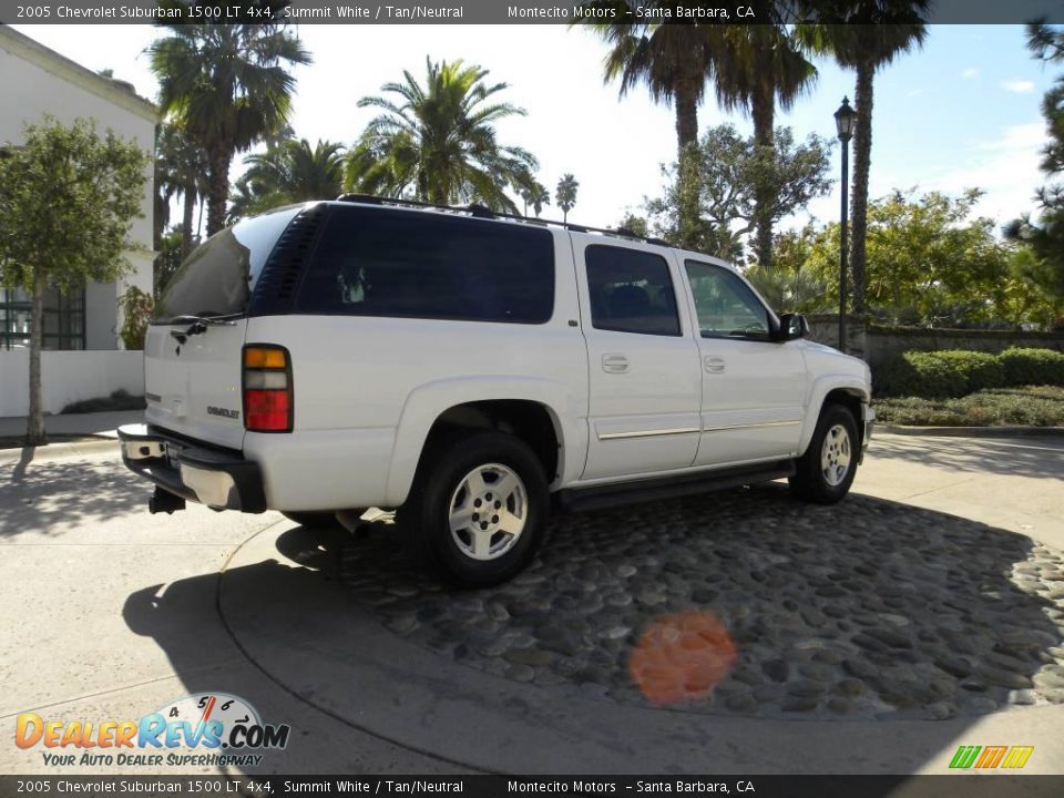 2005 Chevrolet Suburban 1500 LT 4x4 Summit White / Tan/Neutral Photo #8