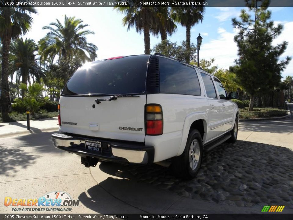 2005 Chevrolet Suburban 1500 LT 4x4 Summit White / Tan/Neutral Photo #10