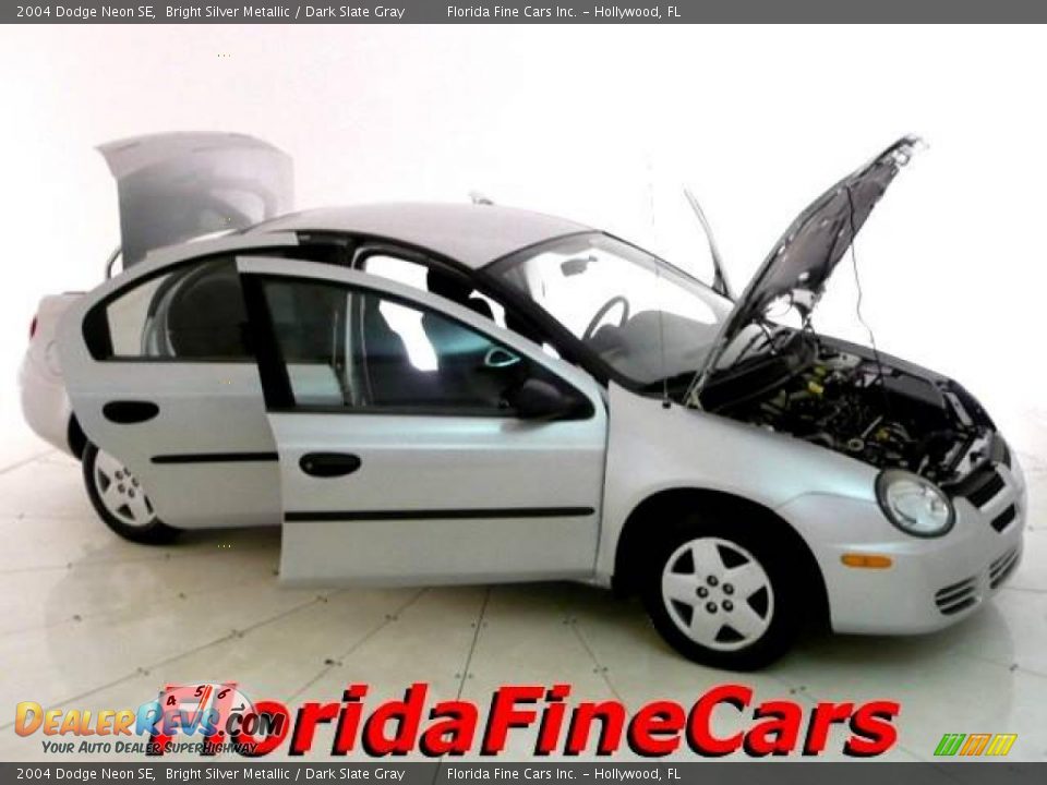 2004 Dodge Neon SE Bright Silver Metallic / Dark Slate Gray Photo #7