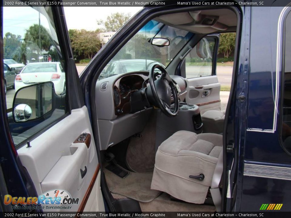 2002 Ford E Series Van E150 Passenger Conversion True Blue Metallic / Medium Graphite Photo #9