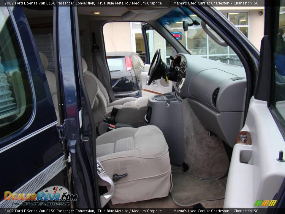 2002 Ford E Series Van E150 Passenger Conversion True Blue Metallic / Medium Graphite Photo #11