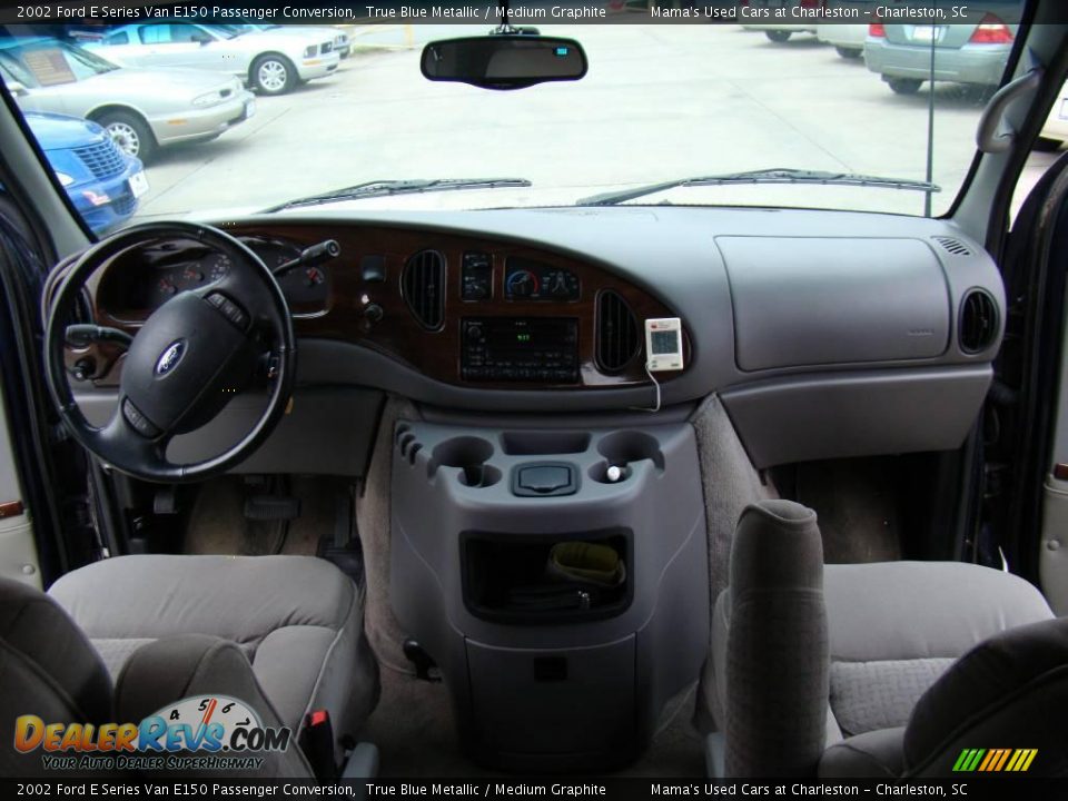 2002 Ford E Series Van E150 Passenger Conversion True Blue Metallic / Medium Graphite Photo #13