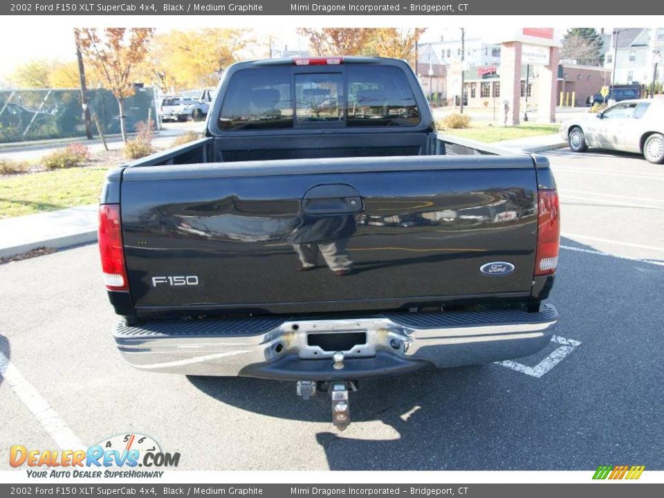2002 Ford F150 XLT SuperCab 4x4 Black / Medium Graphite Photo #5