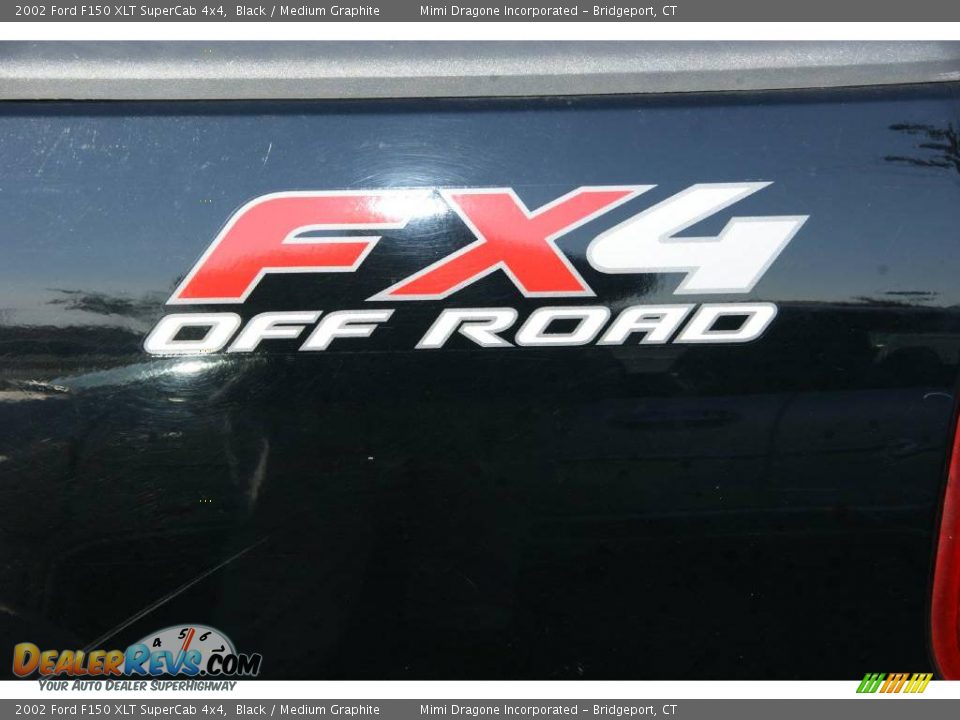 2002 Ford F150 XLT SuperCab 4x4 Black / Medium Graphite Photo #7