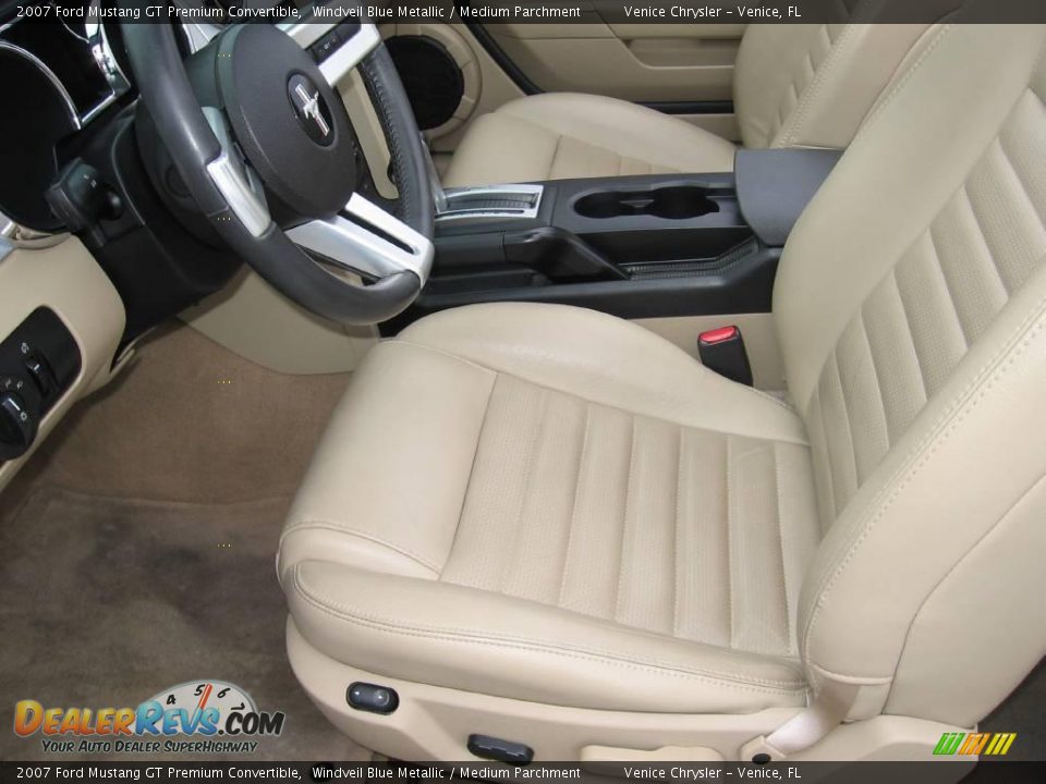 2007 Ford Mustang GT Premium Convertible Windveil Blue Metallic / Medium Parchment Photo #8