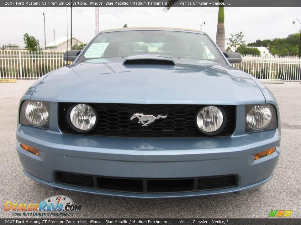 2007 Ford Mustang GT Premium Convertible Windveil Blue Metallic / Medium Parchment Photo #18