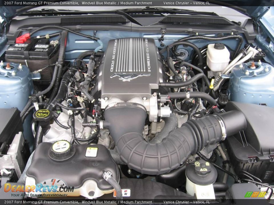 2007 Ford Mustang GT Premium Convertible Windveil Blue Metallic / Medium Parchment Photo #27