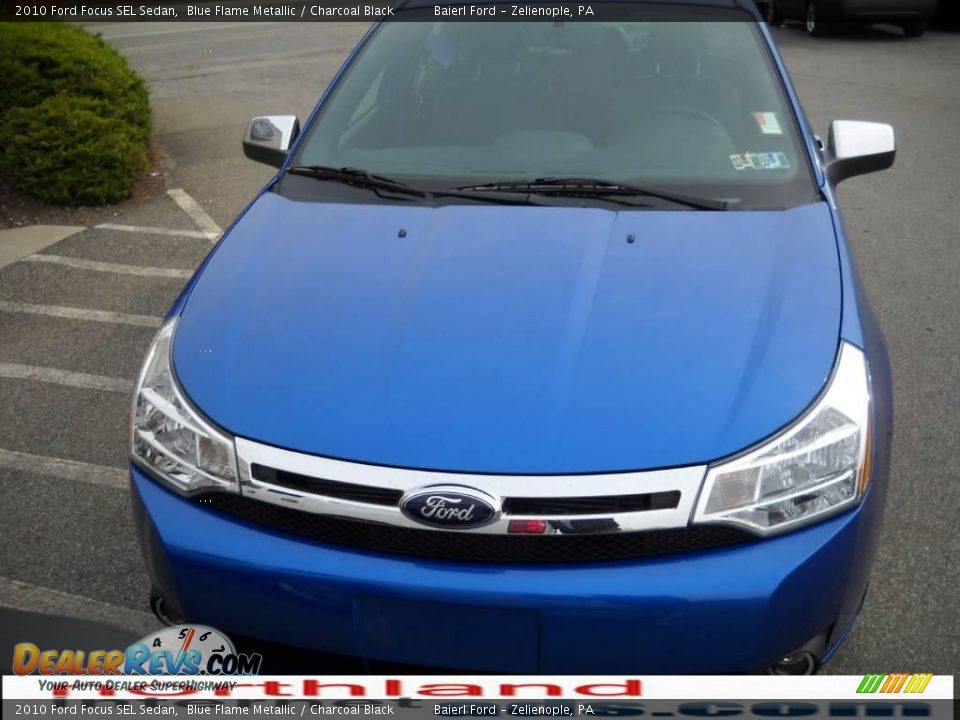 2010 Ford Focus SEL Sedan Blue Flame Metallic / Charcoal Black Photo #3